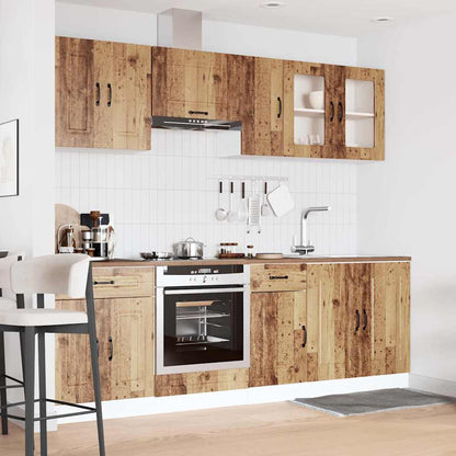 Köksinredning Köksskåpsset Kalmar 8 delar Åldrat Trä