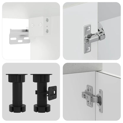 Köksskåpsset Porto 8 delar betonggrå konstruerat trä