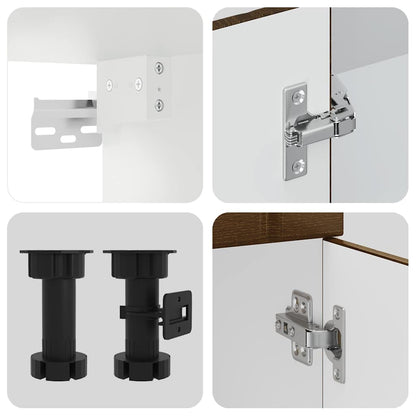 Köksinredning Köksskåpsset Lucca 4 delar Brun ek