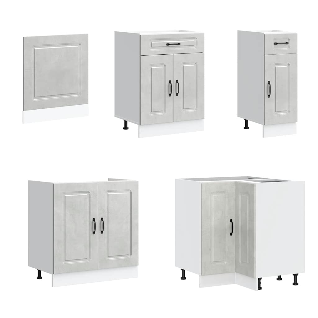 Köksinredning Köksskåpsset Kalmar 11 delar Betonggrå