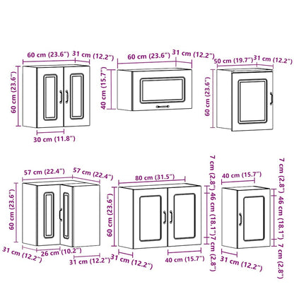 Köksinredning Köksskåpsset Kalmar 11 delar Åldrat Trä