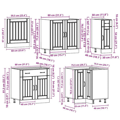 Köksinredning Köksskåpsset Lucca 11 delar Vit