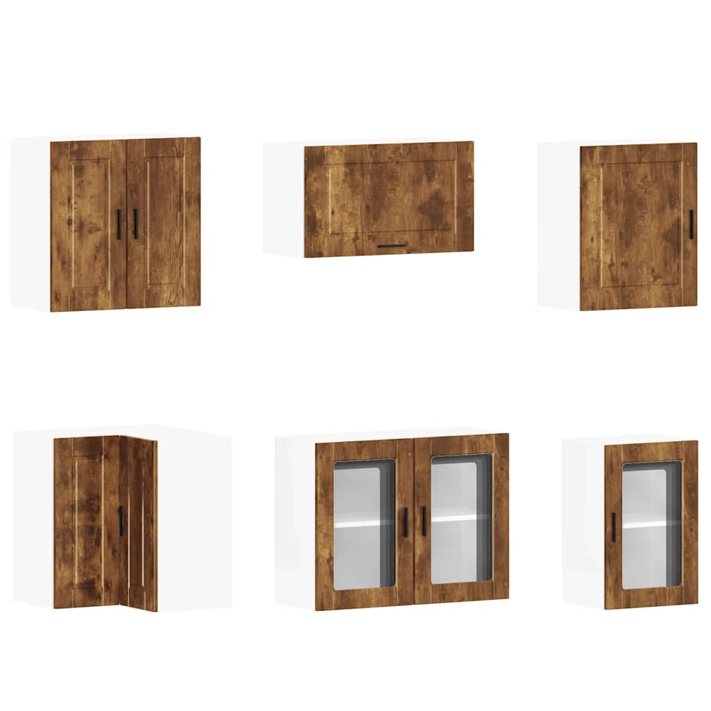 Köksinredning Köksskåpsset Porto 11 delar Rökfärgad ek