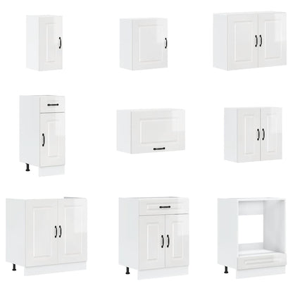 Köksinredning Köksskåpsset Kalmar 14 delar Högglans Vit