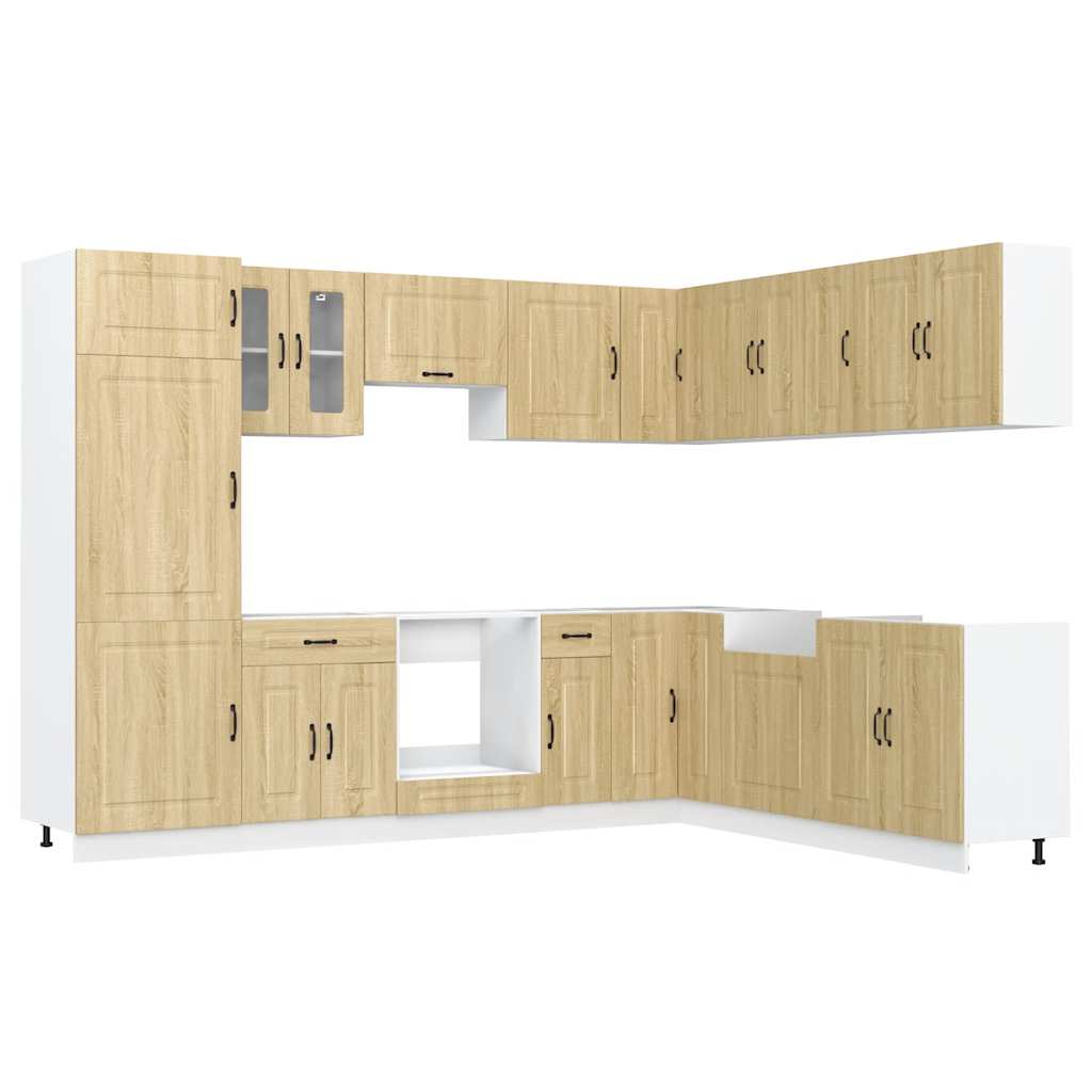 Köksinredning Köksskåpsset Kalmar 14 delar sonoma-ek