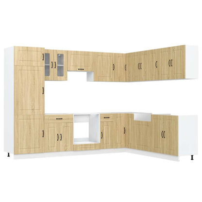 Köksinredning Köksskåpsset Kalmar 14 delar sonoma-ek