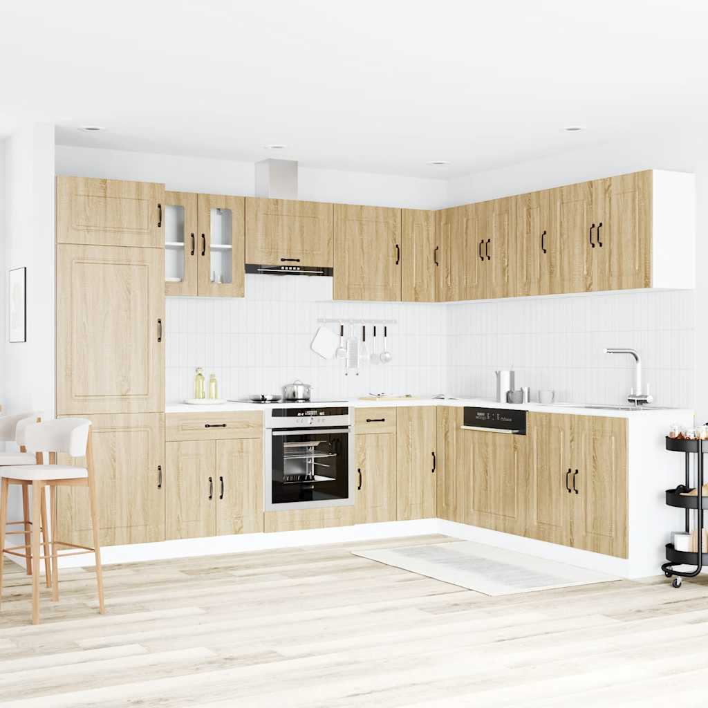 Köksinredning Köksskåpsset Kalmar 14 delar sonoma-ek