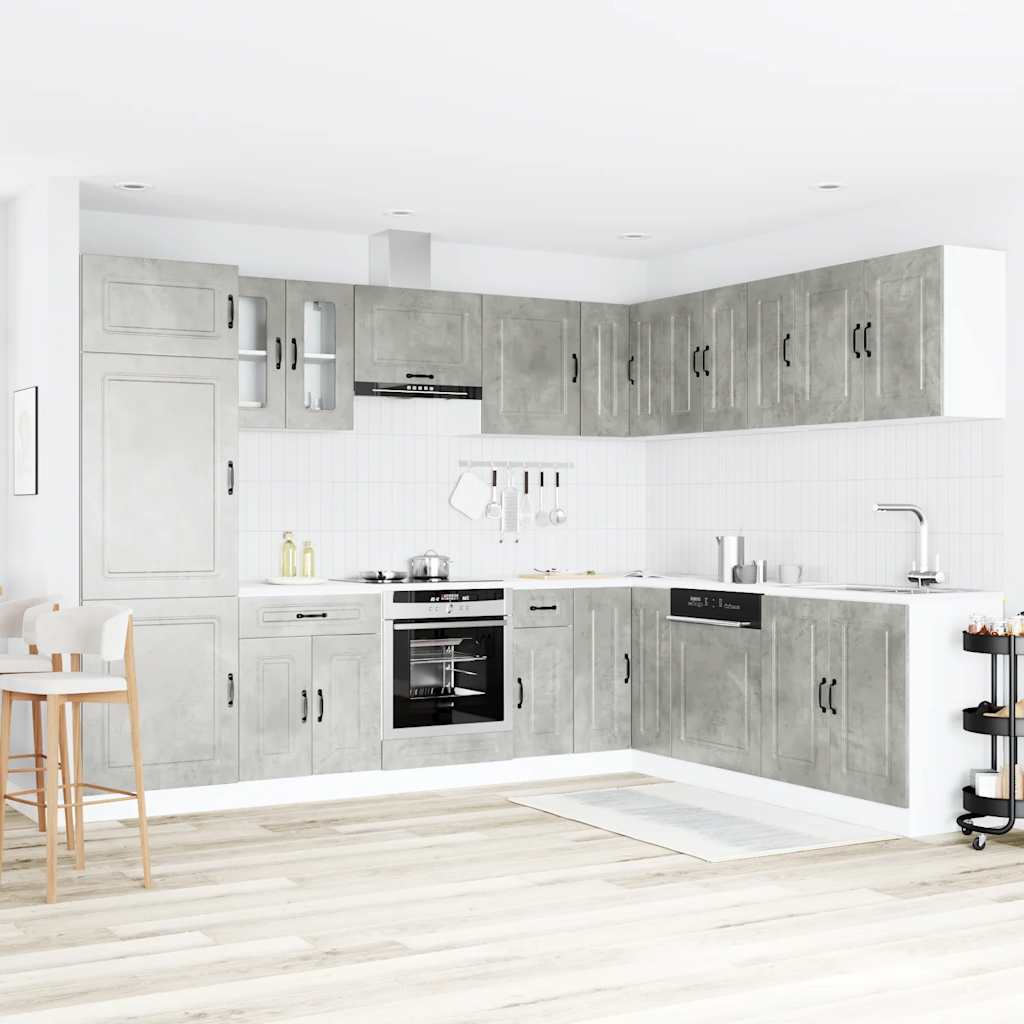 Köksinredning Köksskåpsset Kalmar 14 delar Betonggrå