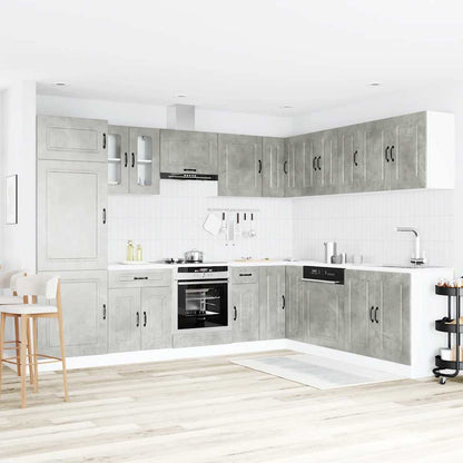 Köksinredning Köksskåpsset Kalmar 14 delar Betonggrå