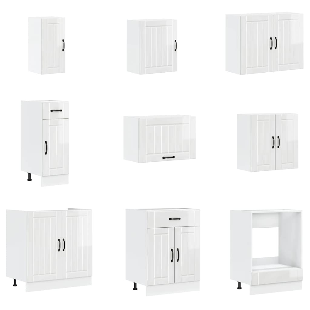 Köksinredning Köksskåpsset Lucca 14 delar Högglans Vit