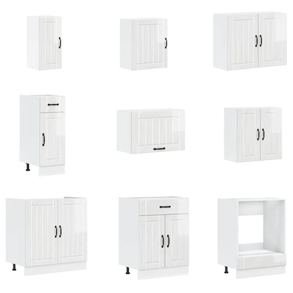 Köksinredning Köksskåpsset Lucca 14 delar Högglans Vit