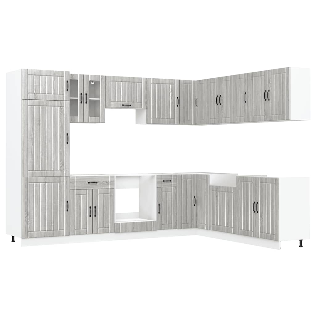 Köksinredning Köksskåpsset Lucca 14 delar Sonoma Grå