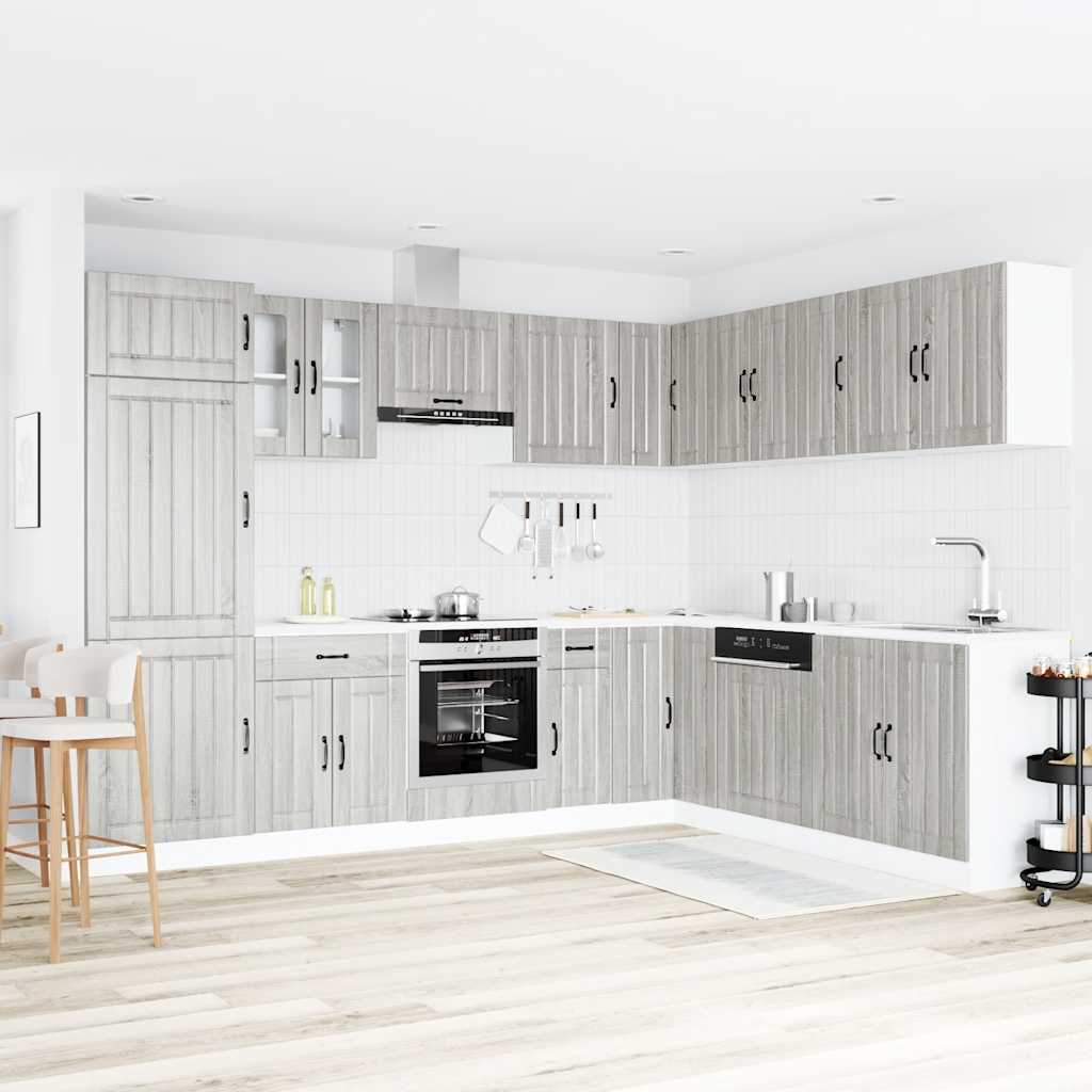 Köksinredning Köksskåpsset Lucca 14 delar Sonoma Grå