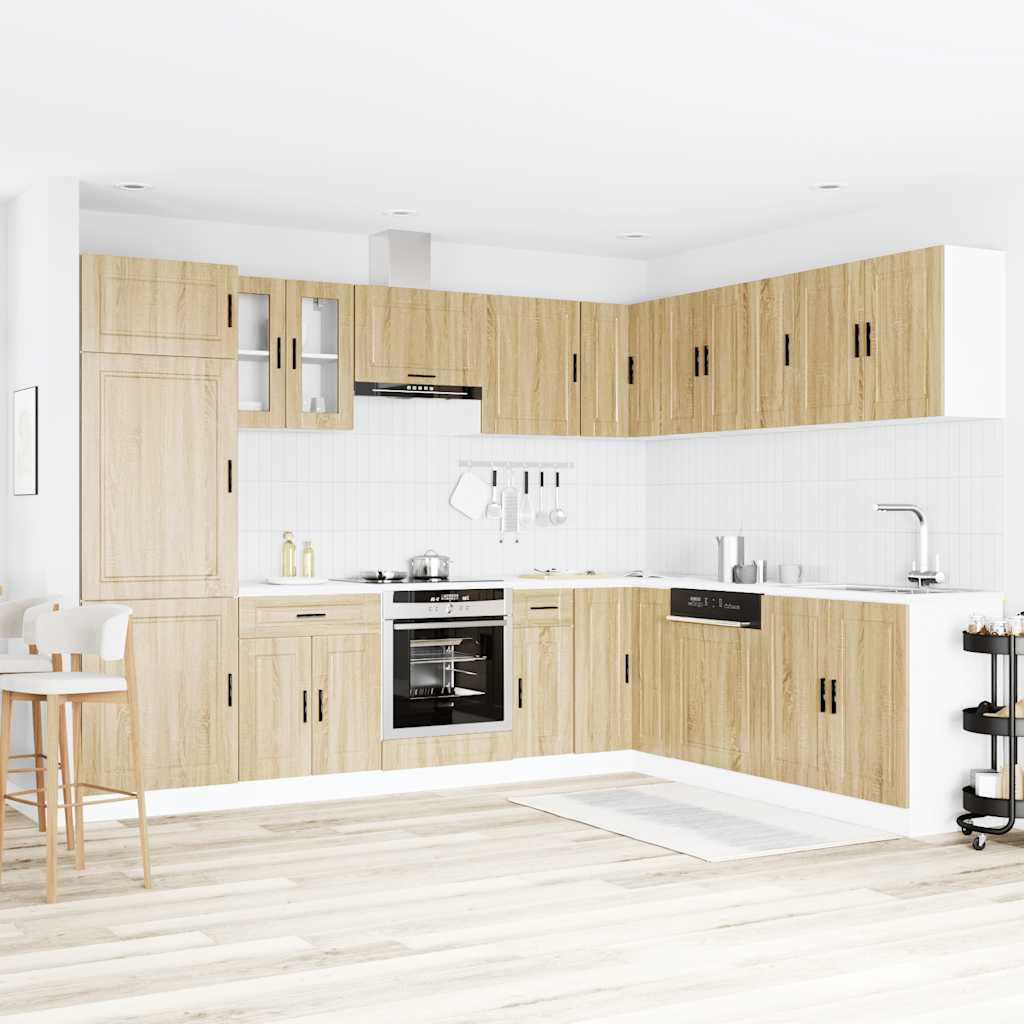 Köksinredning Köksskåpsset Porto 14 delar Sonoma Ek