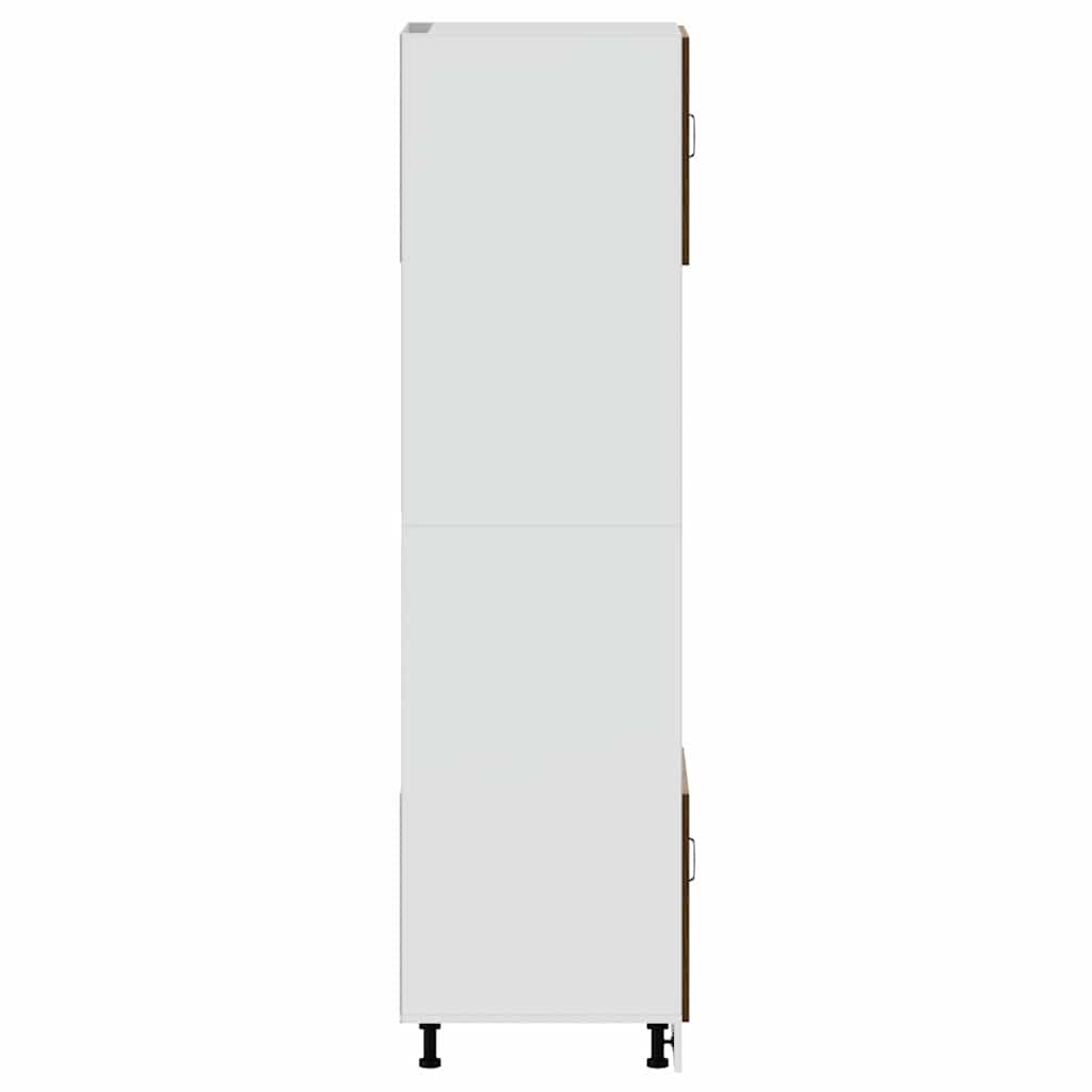 Ugnsskåp 2 st Lucca brun ek konstruerat trä