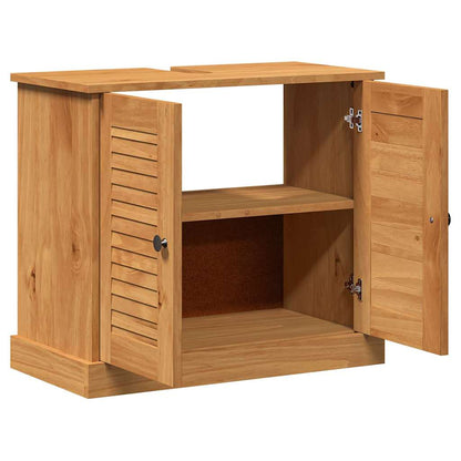 Badrumsunderskåp VIGO honungsbrun 67.5 x 34 x 59 cm Massiv furu