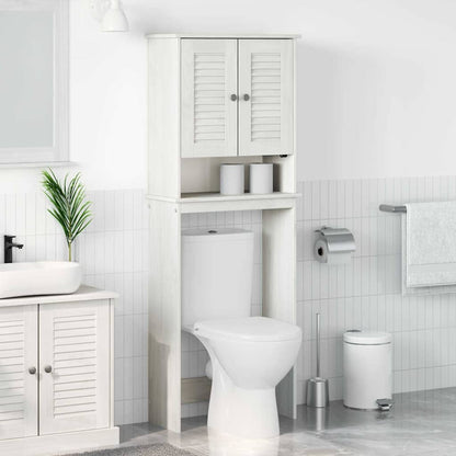 Badrumsskåp Toalett skåp med hylla VIGO Vit 60 x 27 x 161 cm Massiv furu