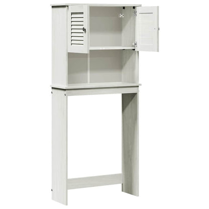 Badrumsskåp Tvättmaskinskåp VIGO Vit 72,5 x 27 x 161 cm Massiv furu