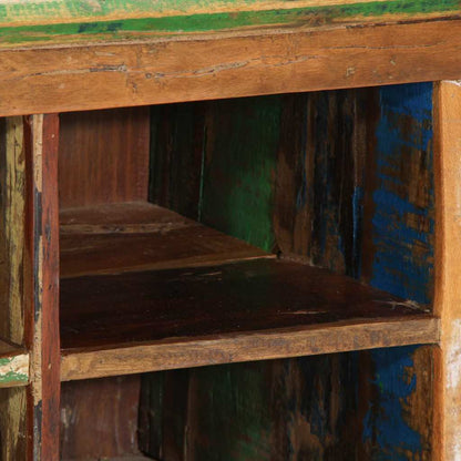 Skoställ Trä Skoskåp Brun 110 x 35 x 40 cm Massivt återvunnet trä