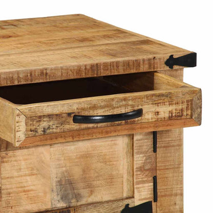 Soffbord Trä med låda Brun 90 x 50 x 40 cm Massivt Mangoträ