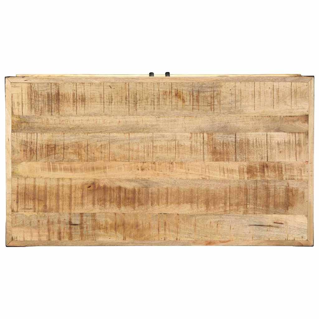 Soffbord Trä med låda Brun 90 x 50 x 40 cm Massivt Mangoträ