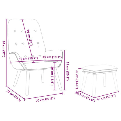 Fåtölj Vinröd Vilstol med fotpall tyg