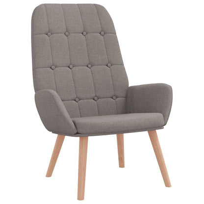 Fåtölj Taupe Vilstol med fotpall tyg