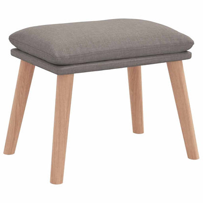 Fåtölj Taupe Vilstol med fotpall tyg