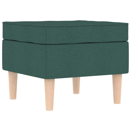 Fåtölj Grön Mörkgrön med fotpall tyg