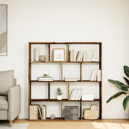 Bokhylla Åldrat Trä 132x29x141,5 cm