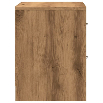 Sängbord 2 st ek 40x30x40 cm konstruerat trä
