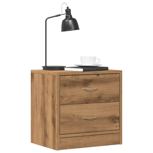 Sängbord 2 st ek 40x30x40 cm konstruerat trä