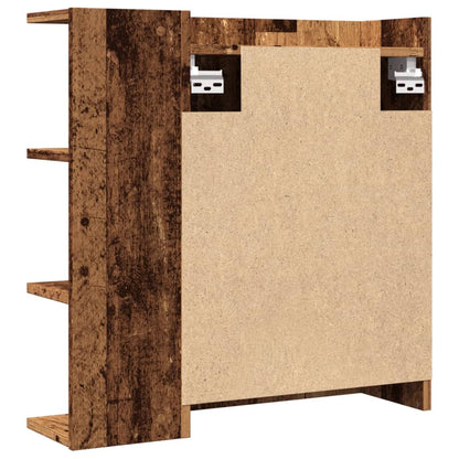 Badrumsspegel Spegelskåp Åldrat Trä 62,5x20,5x64cm