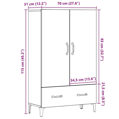 Skåp Artisan Ek 70x31x115 cm