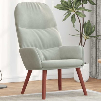 Fåtölj Ljusgrå Vilstol sammet