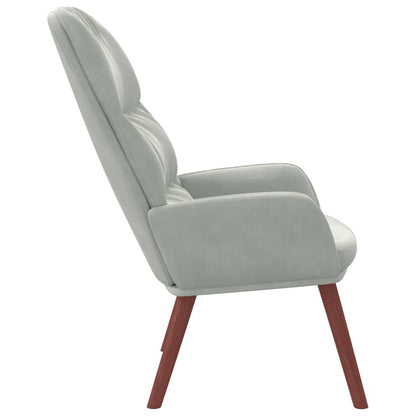 Fåtölj Ljusgrå Vilstol sammet