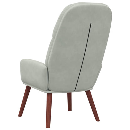 Fåtölj Ljusgrå Vilstol sammet