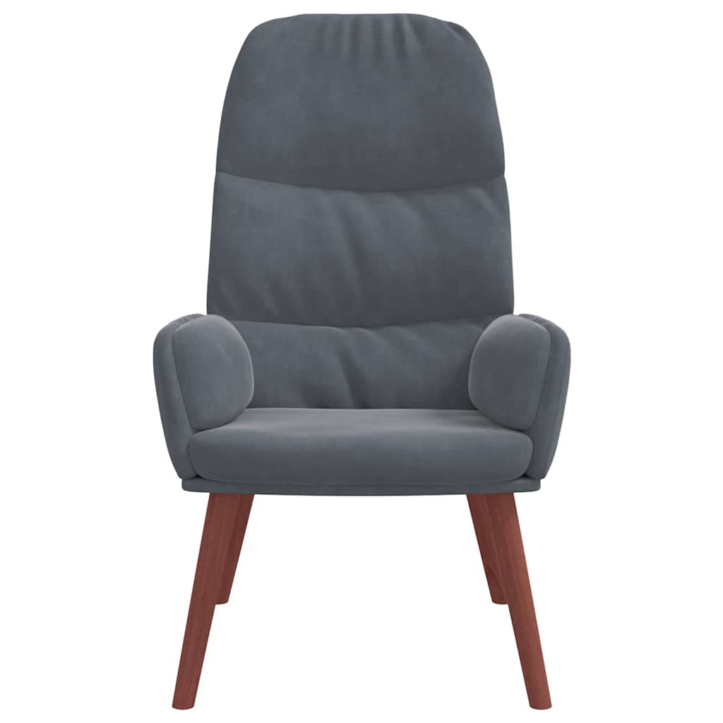 Fåtölj Mörkgrå Vilstol sammet