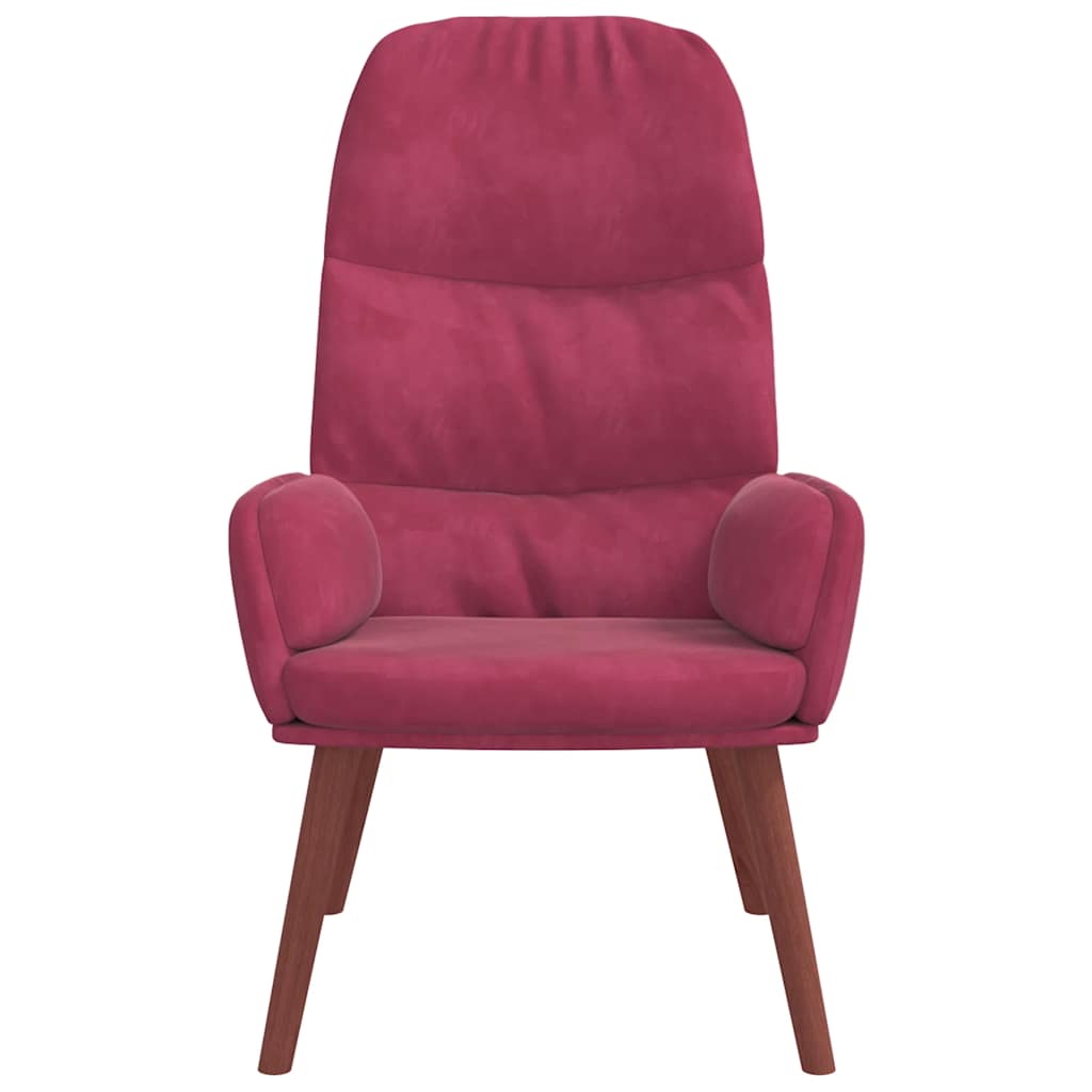 Fåtölj Vinröd Vilstol sammet