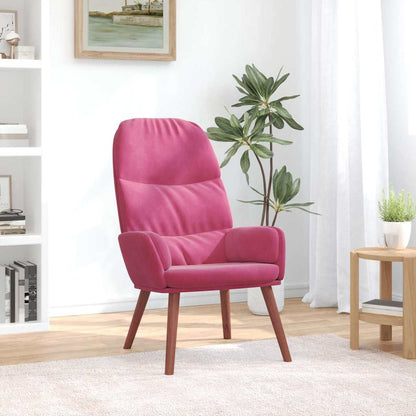 Fåtölj Vinröd Vilstol sammet