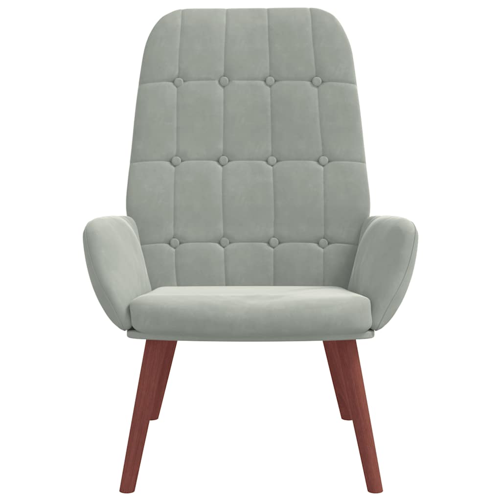 Fåtölj Ljusgrå Vilstol sammet