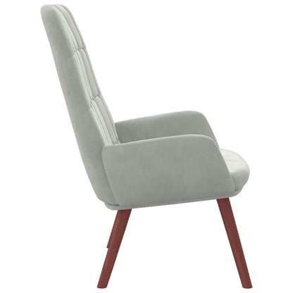 Fåtölj Ljusgrå Vilstol sammet