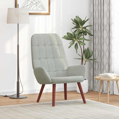 Fåtölj Ljusgrå Vilstol sammet