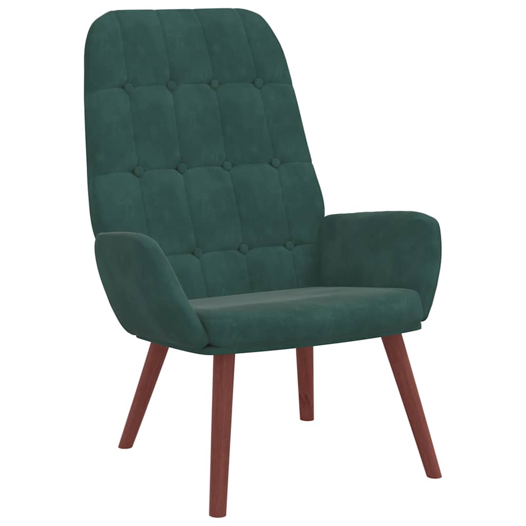 Fåtölj Grön Mörkgrön Vilstol sammet