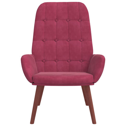 Fåtölj Vinröd Vilstol sammet