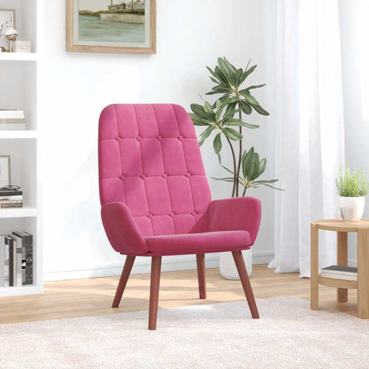 Fåtölj Vinröd Vilstol sammet