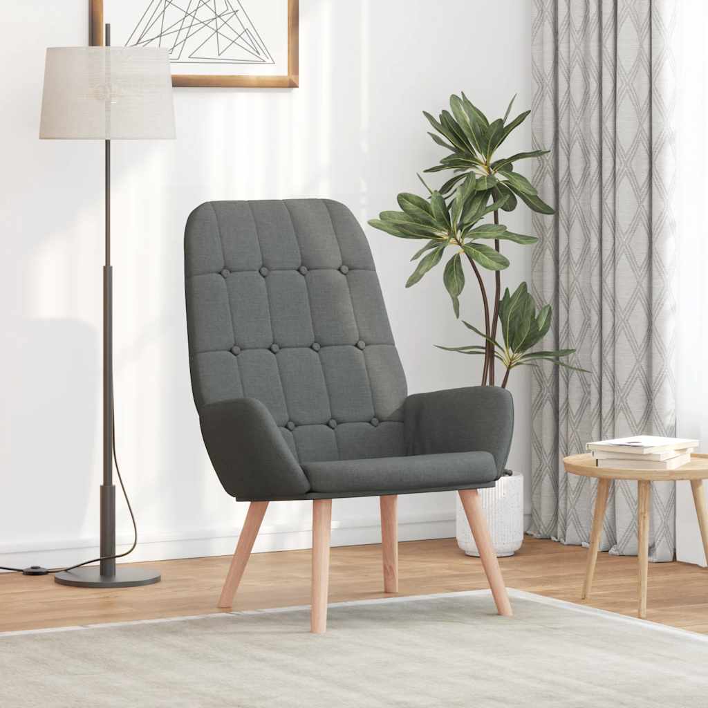 Fåtölj Mörkgrå Vilstol tyg