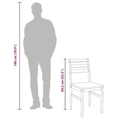 Matstolar 2 st massivt trä gummi