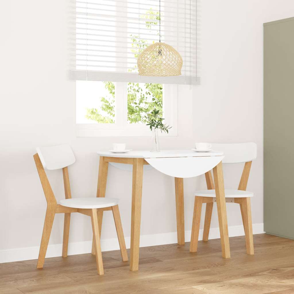 Matstolar 2 st massivt trä gummi