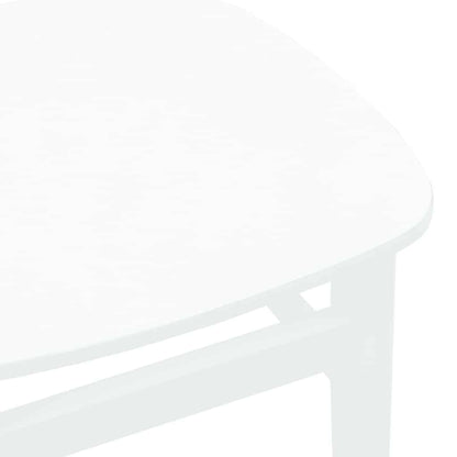 Matstolar 2 st vitt massivt trä gummi